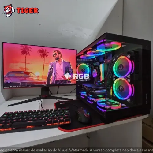 Pc GAmer Completo Novo - Ryzen 7 5700X3D + RX 6750 XT 12GB + RAM 32GB + SSD M.2 NVMe 1TB