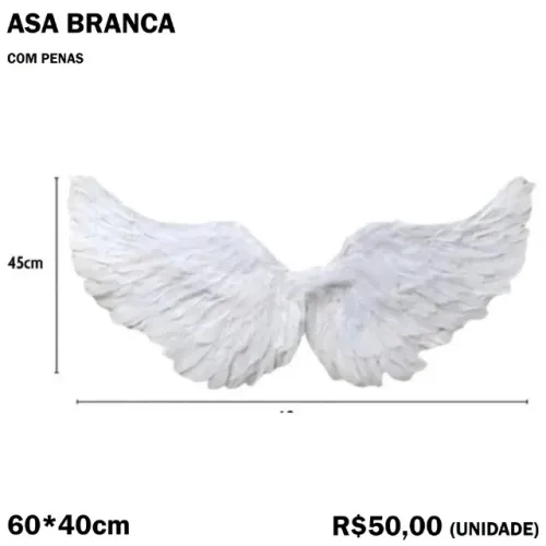 Asa Branca Anjo Carnaval Halloween Fantasia