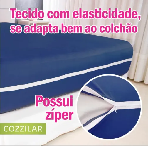 Capa de colchão solteiro e casal com zíper