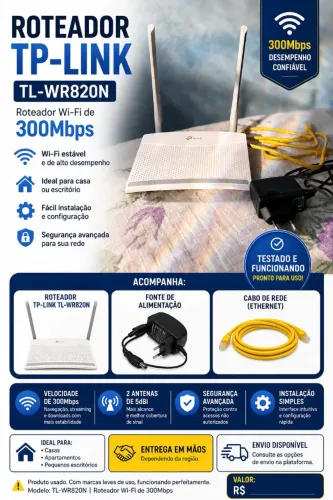 Roteador TP-LINK Usado - Funcionando Perfeitamente