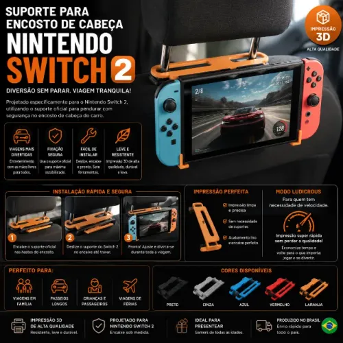 SUPORTE VEICULAR NINTENDO SWITCH