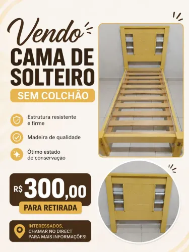Vende cama de solteiro