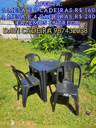 CONJUNTO DE MESA E CADEIRA DE PLASTICO SKSMDMD LEVO DJDMDM HJ HOJE