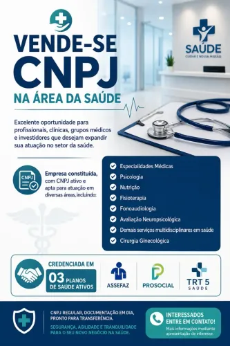 VENDE-SE CNPJ NA ÁREA DA SAÚDE Salvador - BA