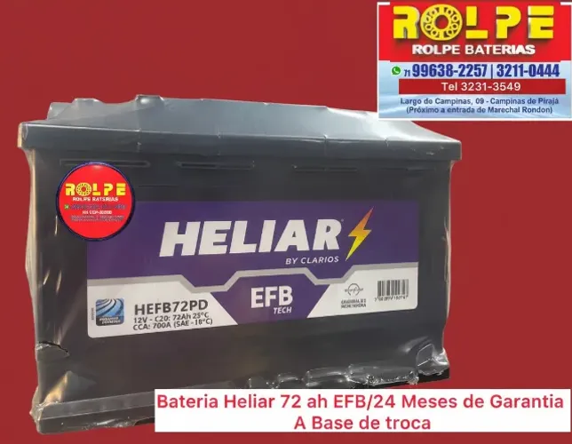 Bateria _ 72 ah Efb da Haliar \ toro ,compass e outros