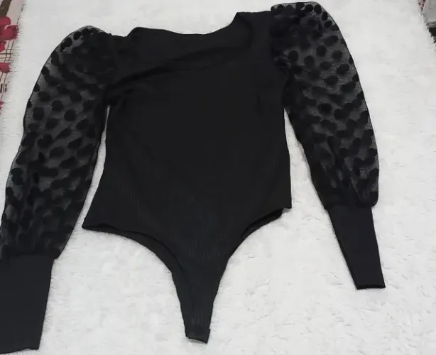 bory preto mangas bolinhas tam m peq  ..há mais modelos e tamanhos zap 11- *