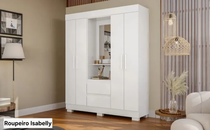 Guarda-roupa novo com espelho $899,00 A vista