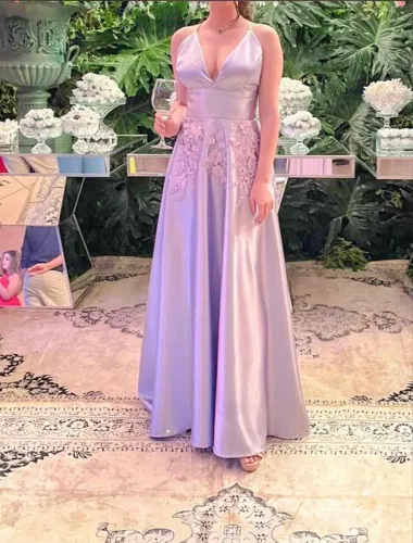 Vestido de Festa Longo Lilas