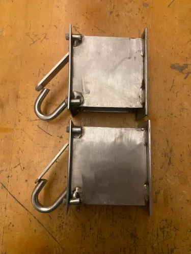 Par Gancho Armador De Rede Em Aço Inox Embutido Discreto 