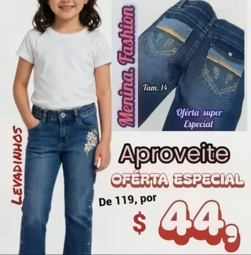 Calça jeans menina