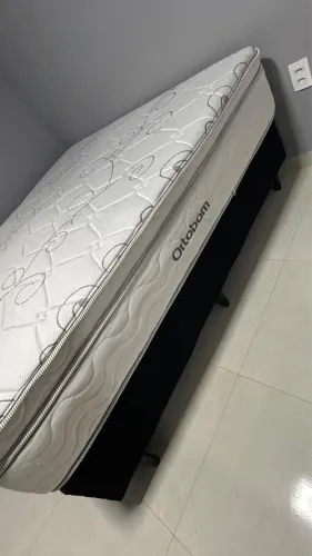 Vendo cama box (colchão + base) ortobom king size