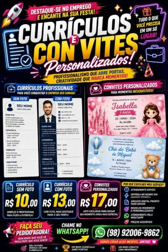 ? DESTAQUE-SE NO EMPREGO E ENCANTE NA SUA FESTA!