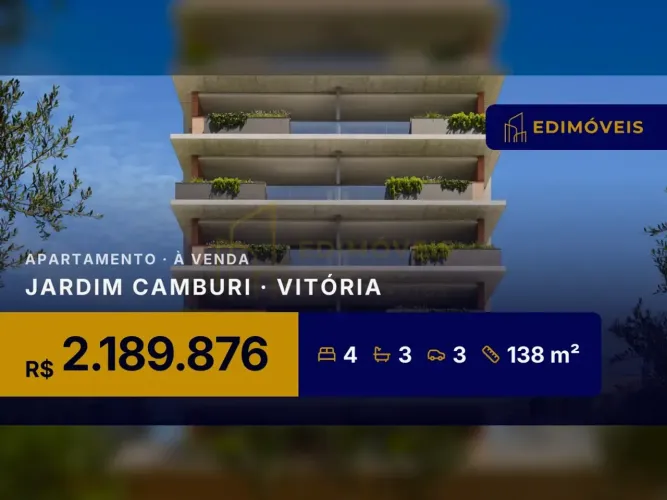 Apartamento 4 suítes em Jardim Camburi, conforto e sofisticação para sua família
