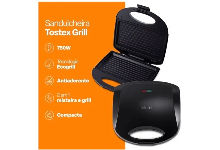 Sanduicheira minigrill NOVA