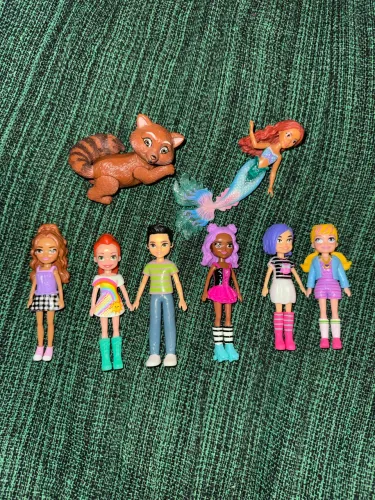 Lote polly, pet da barbie e ariel