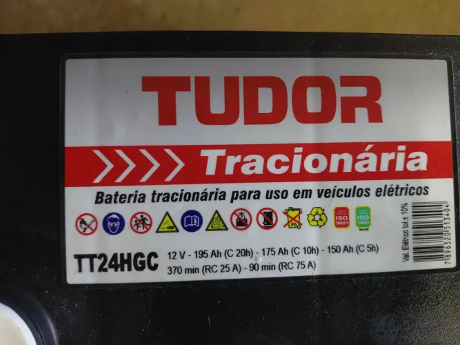 Bateria Tudor Tracionária TT24HGC - 12V - 195Ah