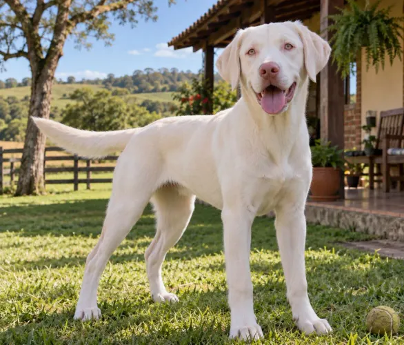 Labrador Albino Puro Sangue Pedigree