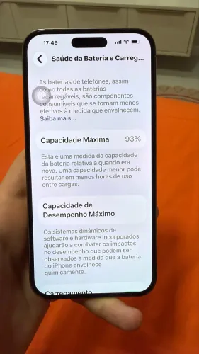 Bateria 93% - iPhone 14 Pro Max 128GB Ouro (Impecável)