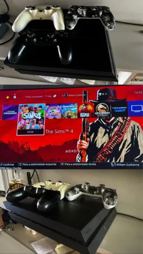 PS4 + Tv de 32 polegadas + JOGOS E 3 controles