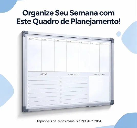 Quadro de Planejamento Semanal | Organize sua Rotina!