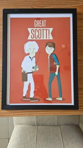 Quadro Geek - De volta para o futuro (26,5 x 35,5 cm)
