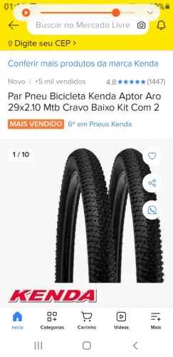 Par de pneu aro 29 marca kenda 
