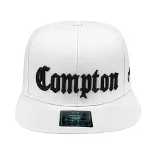 Boné Compton aba reta Branco Fechado