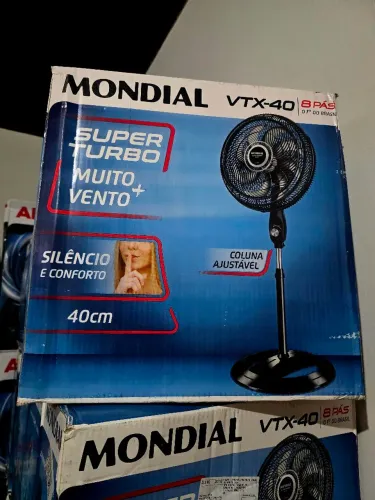Ventilador de Coluna Mondial Turbo 40CM 140W 8 Pás, Lacrado, Garantia