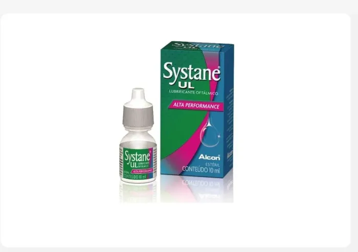 Lubrificante ocular Systane UL lacrado e na validade
