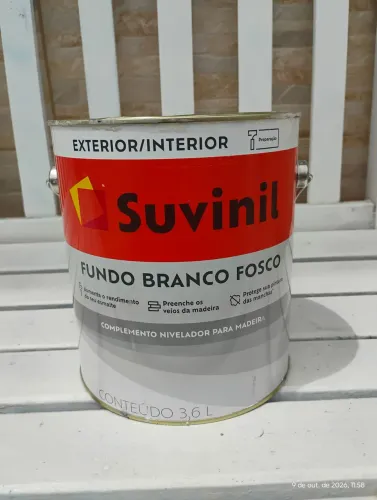 Fundo branco a oleo para madeira Suvinil