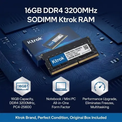 Memória RAM 16GB DDR4 3200MHz SODIMM Ktrok - Notebook - Com Caixa Original
