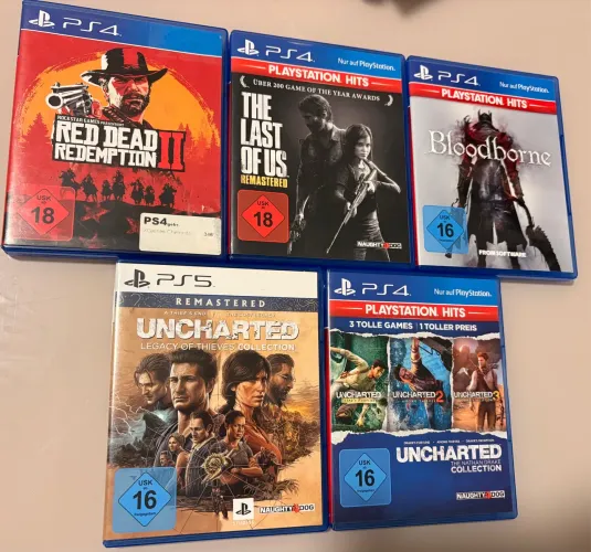 Jogos PS4 e PS5 ex: rdr2, the last of us; uncharted; bloodborne