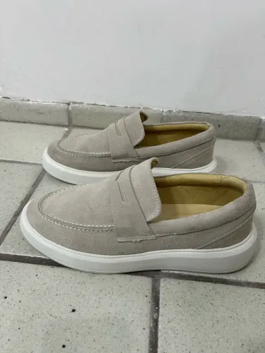 Sapato Loafer Mocassim Master Camurça Gelo