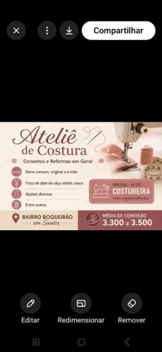 Precisa - se de Costura com Experiência
