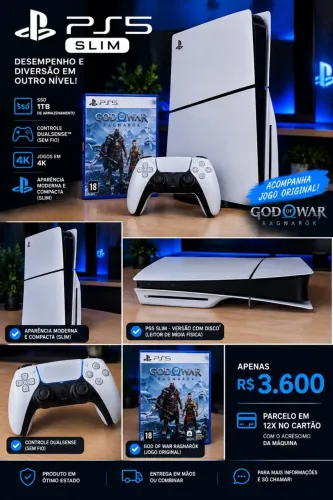 PS5 SLIM MÍDIA FÍSICA 1 TB