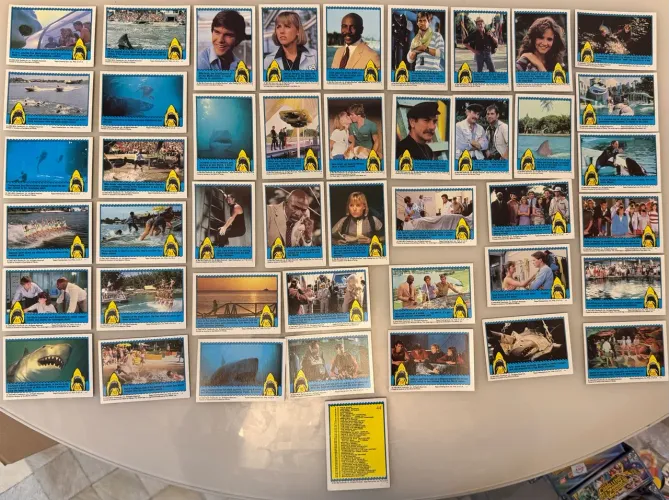 Coleção de cards filme tubarão - 3D