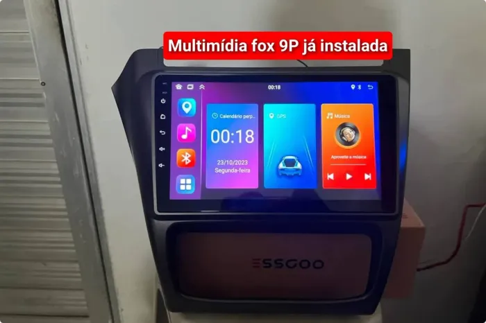 Multimídia Fox 9P Android 3ram 32g CarPlay YouTube Netflix WiFi Bluetooth 