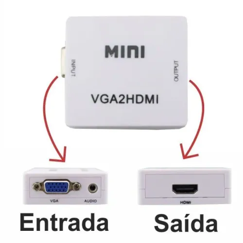 Adaptador Conversor VGA para HDMI