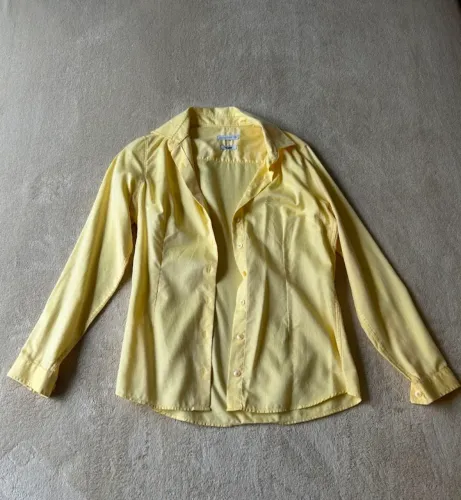 camisa dudalina amarela feminina