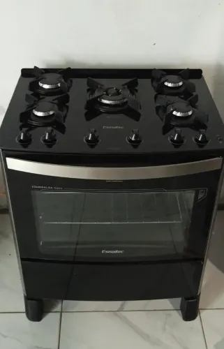 Fogão esmaltec mesa de vidro, pegando às 5 bocas e o forno perfeito