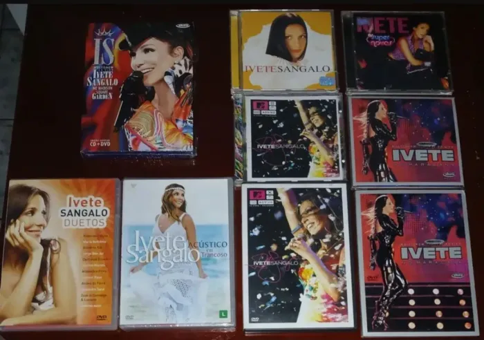 Coleção de Cds e Dvds Ivete Sangalo (5 Cds e 5 Dvds)