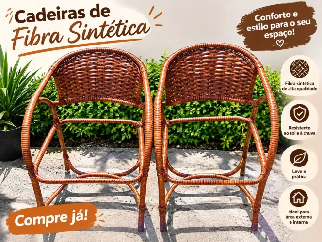 Cadeira de vime.