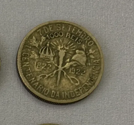 Moeda 1000 Reis - 1922 - edição independência