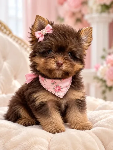 Sua baby aqui. Filhotes de yorkshire fêmeas coloridas 