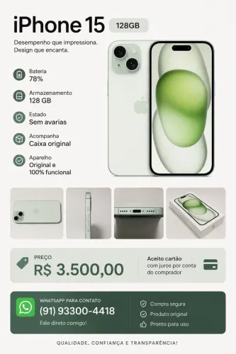 VENDO IPHONE 15 VERDE 128Gb