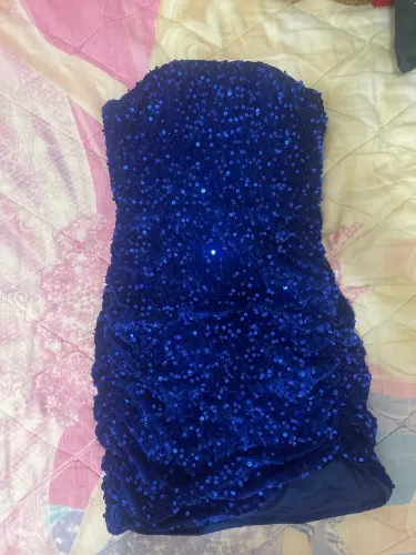 Vestido de Paetê Azul