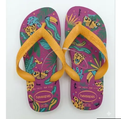 Chinelo Havaianas Kids Top Fashion Rosa Flux Tamanho- 27/28