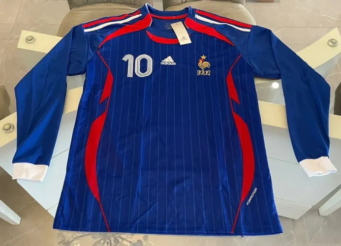 FRANÇA COPA 2026 - AZUL - ZIDANE - MANGA LONGA - RETRO - NOVAS! 