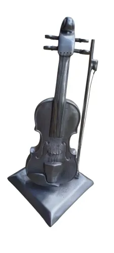 Violino Alumínio Polido e Escovado Antigo