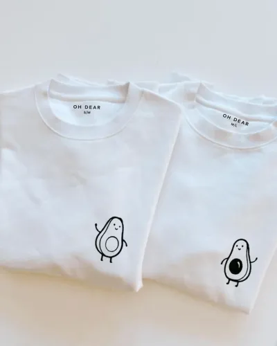 Kit de camisas brancas personalizadas casal
